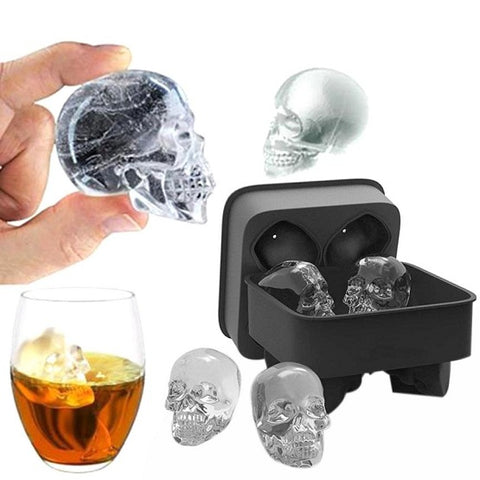 Image of 3D Skull Ice Cube Molds