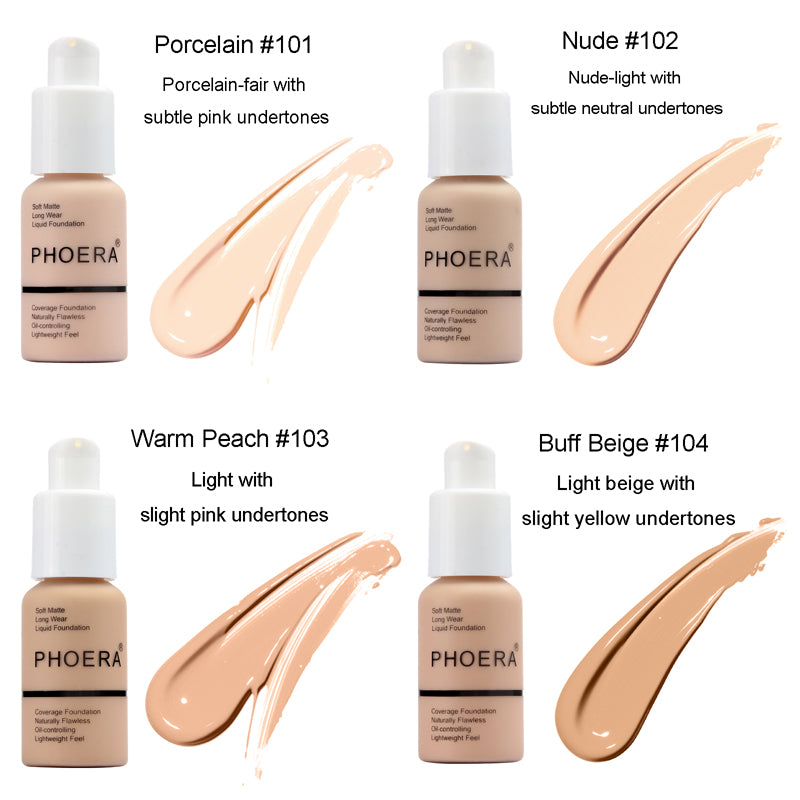 PHOERA Soft Matte Full Coverage Liquid Foundation