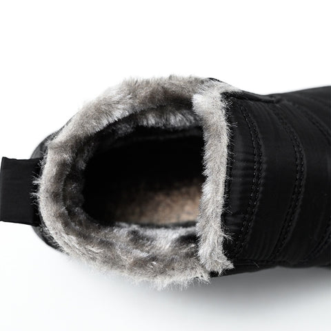 Image of Winter Female Slip On Flat Casual Shoes Waterproof