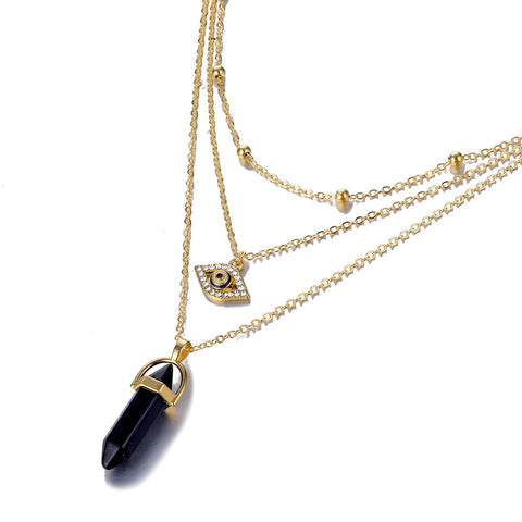 Image of Hexagonal Column Quartz Necklaces Pendant