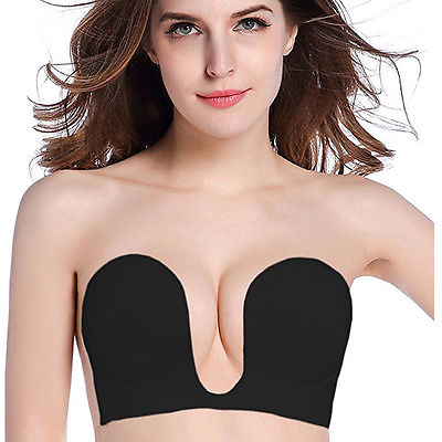 Image of Invisible Backless Adhesive Push Up Bra