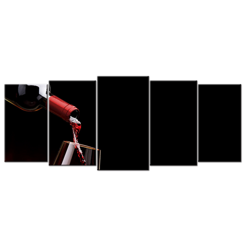 Image of Flames And Wine - 5 panels XL