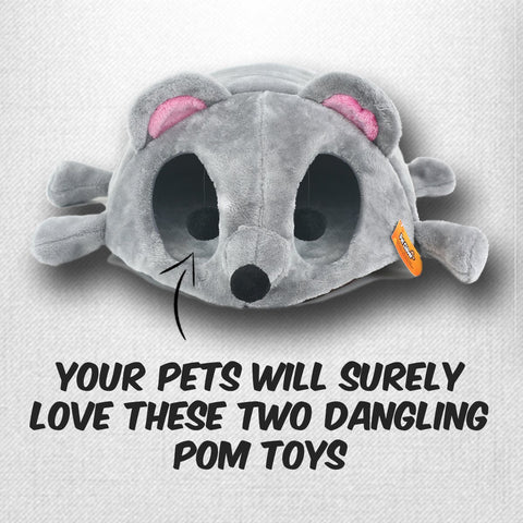 Image of Mouse Cat House Bed With Removable Cushion & Waterproof Bottom