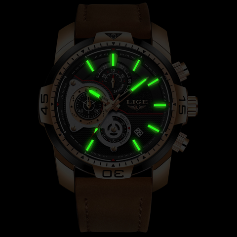 Image of Waterproof Men's Gold Watch