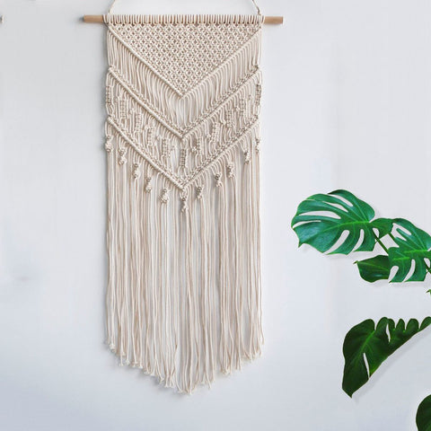 Image of Macrame Woven Wall Hanging Boho Chic Bohemian Home Geometric Art Decor