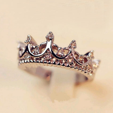 Image of Vintage Queen Crown Birthstone Ring