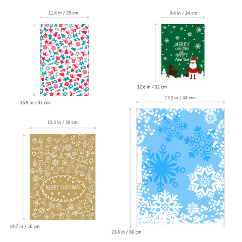 Image of Drawstring Holiday Gift Bags