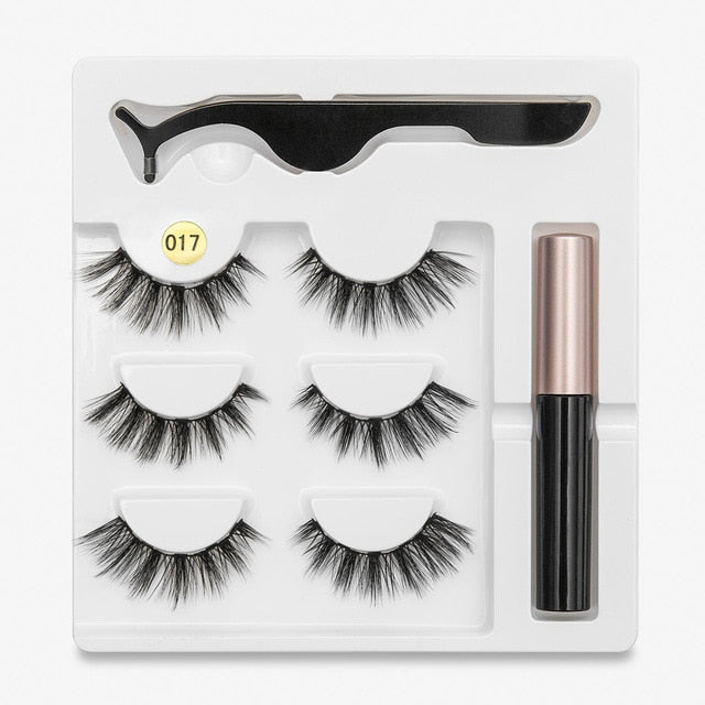 Waterproof Long Lasting Magnetic Eyelash Extension & Tweezer Set