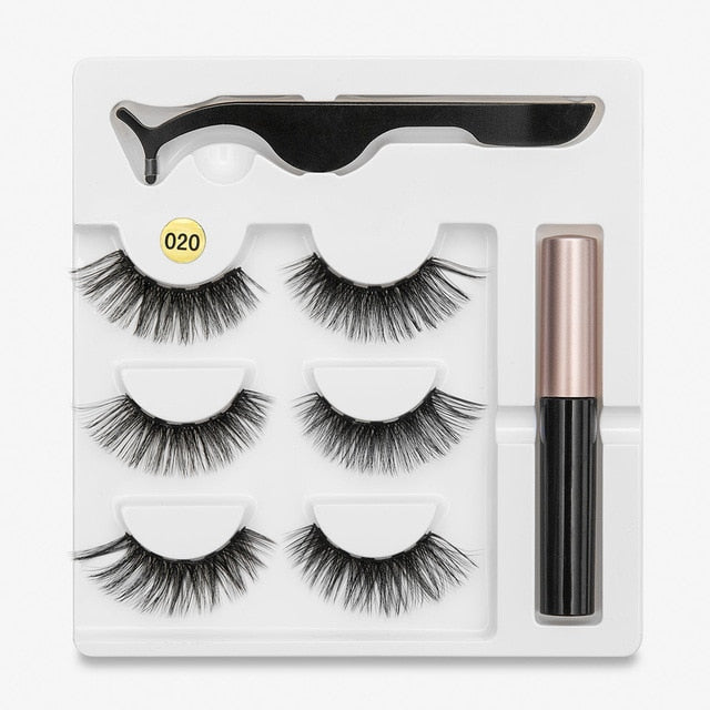 Waterproof Long Lasting Magnetic Eyelash Extension & Tweezer Set