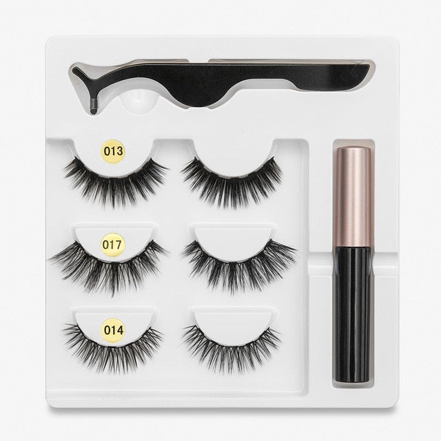 Waterproof Long Lasting Magnetic Eyelash Extension & Tweezer Set