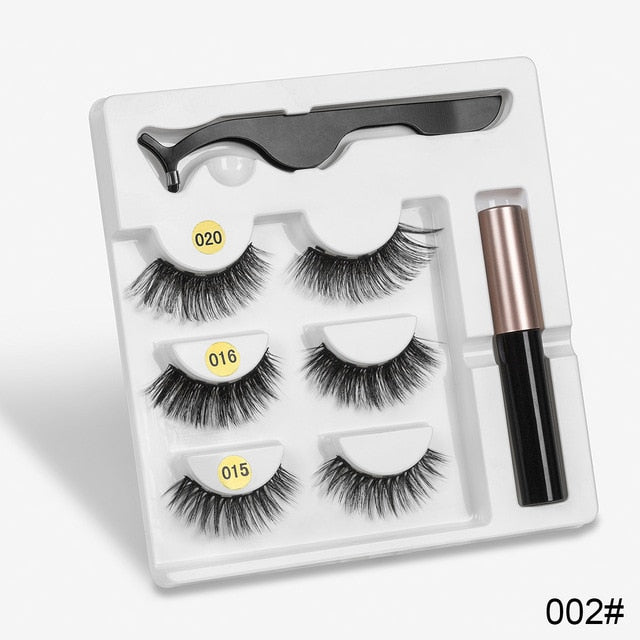 Waterproof Long Lasting Magnetic Eyelash Extension & Tweezer Set