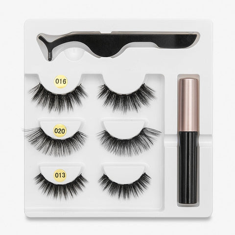 Image of Waterproof Long Lasting Magnetic Eyelash Extension & Tweezer Set