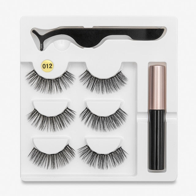 Waterproof Long Lasting Magnetic Eyelash Extension & Tweezer Set