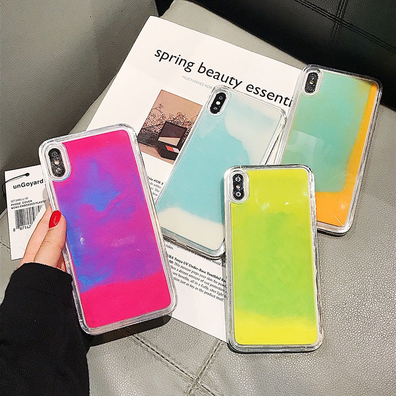 Dynamic Noctilucent Quicksand iPhone Case
