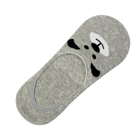 Image of New Free Shipping Women Candy Color Socks Small Animal Cartoon Short 100% Cotton Boat Socks 2 Pair Breathable Casual Funny Sock