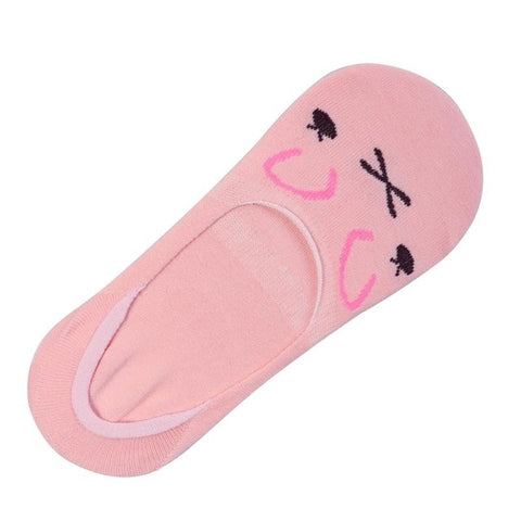 Image of New Free Shipping Women Candy Color Socks Small Animal Cartoon Short 100% Cotton Boat Socks 2 Pair Breathable Casual Funny Sock