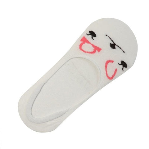 Image of New Free Shipping Women Candy Color Socks Small Animal Cartoon Short 100% Cotton Boat Socks 2 Pair Breathable Casual Funny Sock