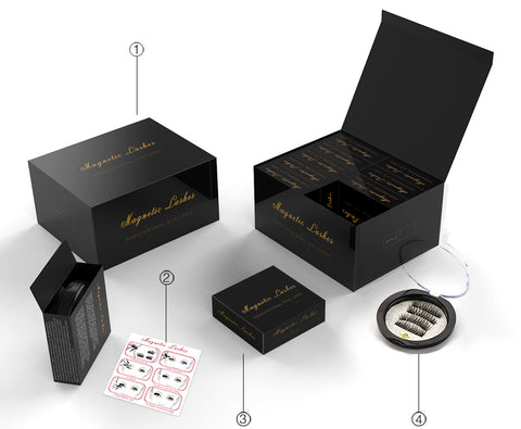 Image of Natural Magnetic False Eyelashes w/ Gift Box