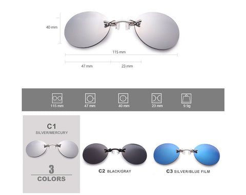 Image of Men's Rimless Clamp Glasses