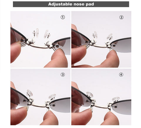 Image of Men's Rimless Clamp Glasses