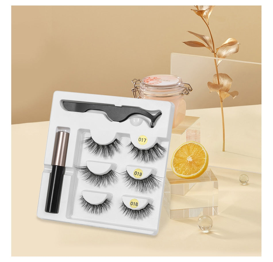 Waterproof Long Lasting Magnetic Eyelash Extension & Tweezer Set