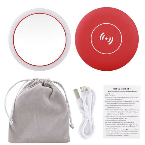 Image of WIRELESS CHARGING LED MAKEUP MIRROR