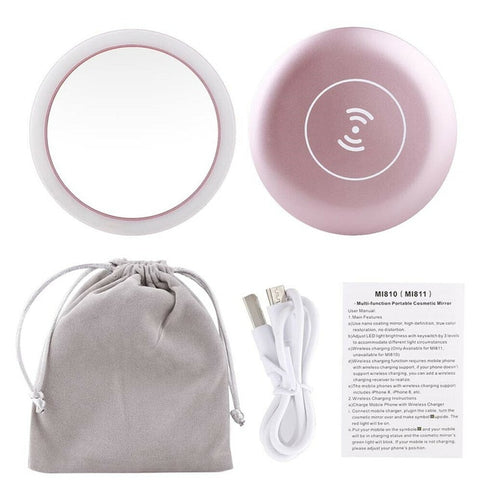 Image of WIRELESS CHARGING LED MAKEUP MIRROR