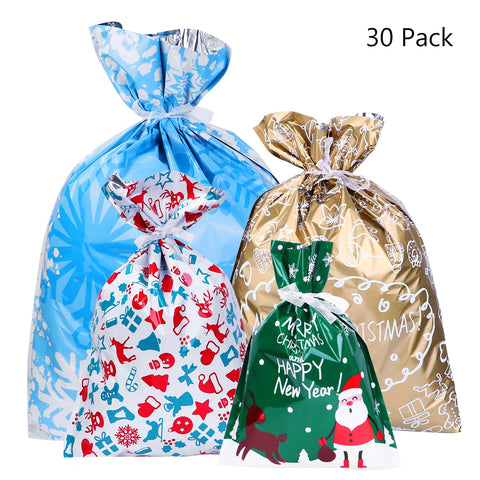 Image of Drawstring Holiday Gift Bags