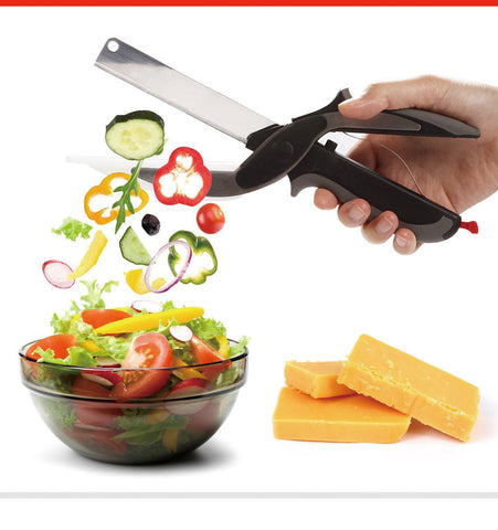 Image of Clever Cutter 2 In 1 Cutting Board And Knife Scissors