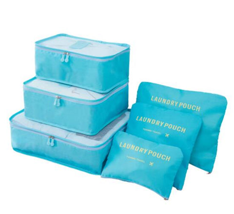 Image of 6 PC Portable Travel Luggage Packing Cubes