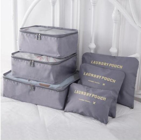 Image of 6 PC Portable Travel Luggage Packing Cubes