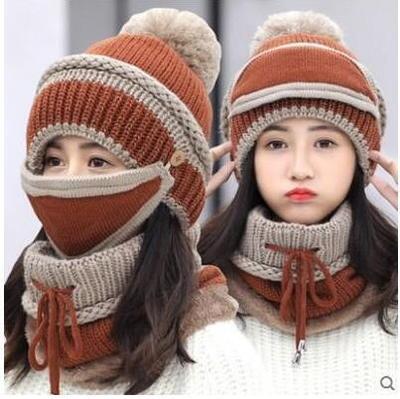 Image of Beanie Hat with Scarf and Mask
