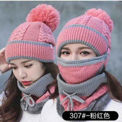 Image of Beanie Hat with Scarf and Mask