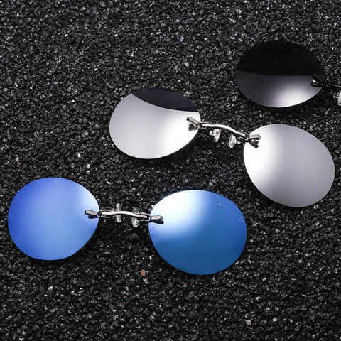 Image of Men's Rimless Clamp Glasses