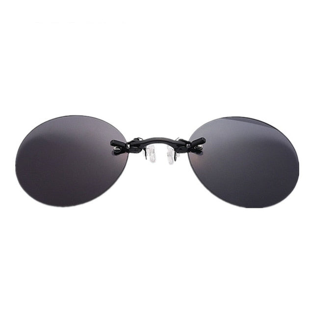 Men's Rimless Clamp Glasses