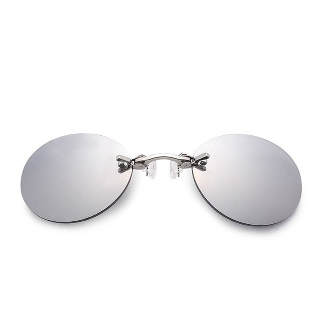 Men's Rimless Clamp Glasses