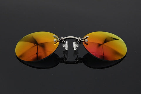 Image of Men's Rimless Clamp Glasses