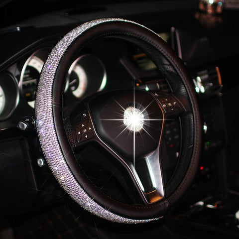 Image of SWAROVSKI CRYSTAL STEERING WHEEL COVER