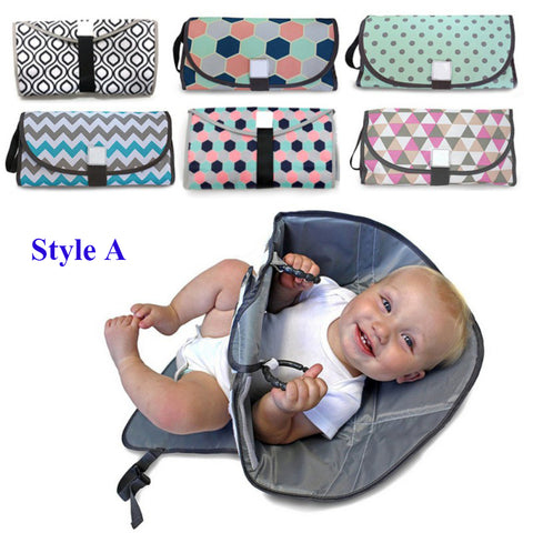 Image of Foldable Changing Pad and Diaper Bag