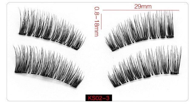 Natural Magnetic False Eyelashes w/ Gift Box