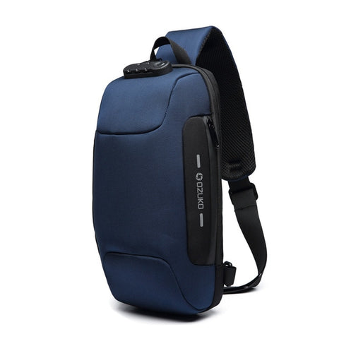 Image of OZUKO 2019 New Multifunction Crossbody Bag for Men Anti-theft Shoulder Messenger Bags Male Waterproof Short Trip Chest Bag Pack