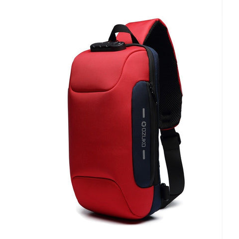 Image of OZUKO 2019 New Multifunction Crossbody Bag for Men Anti-theft Shoulder Messenger Bags Male Waterproof Short Trip Chest Bag Pack