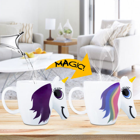 Image of Color Changing Rainbow Unicorn Mug