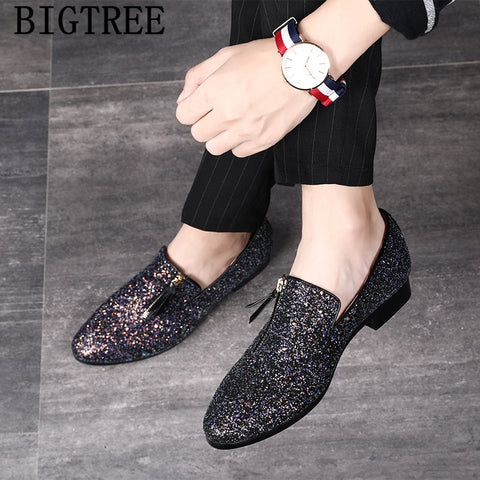 Image of glitter coiffeur loafers men dress shoe