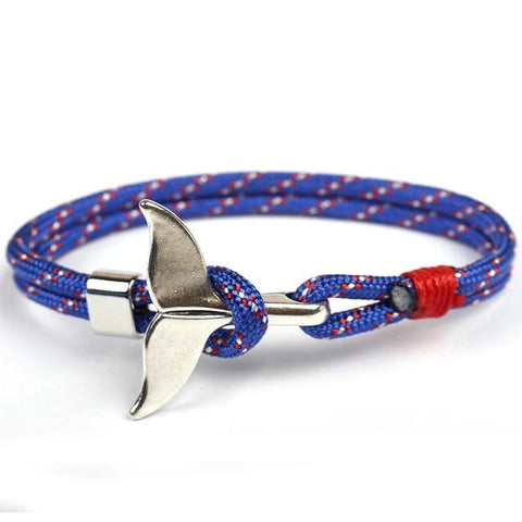 Image of Paracord Whale Tail Hope Bracelet