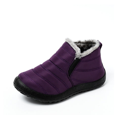 Image of Winter Female Slip On Flat Casual Shoes Waterproof