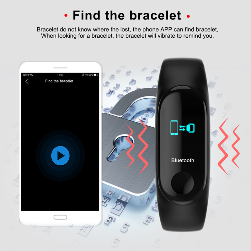 SMART FITNESS WATCH BLUETOOTH BRACELET WRISTBAND