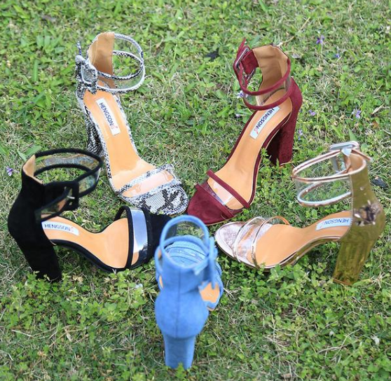 Sexy Transparent Ankle Thick High Heels