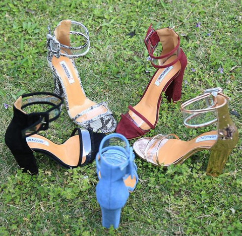 Image of Sexy Transparent Ankle Thick High Heels
