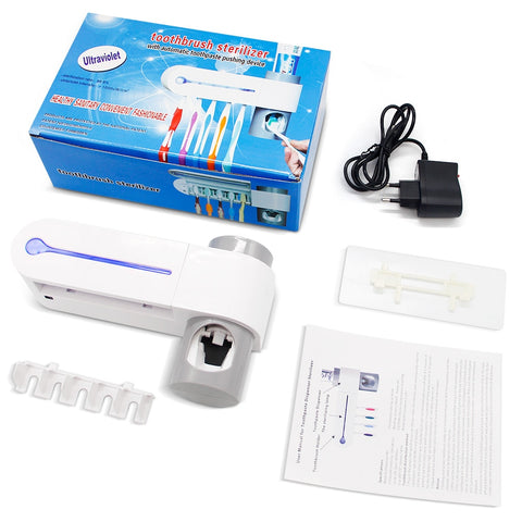 Image of UV Light Toothbrush Holder and Toothpaste Dispenser